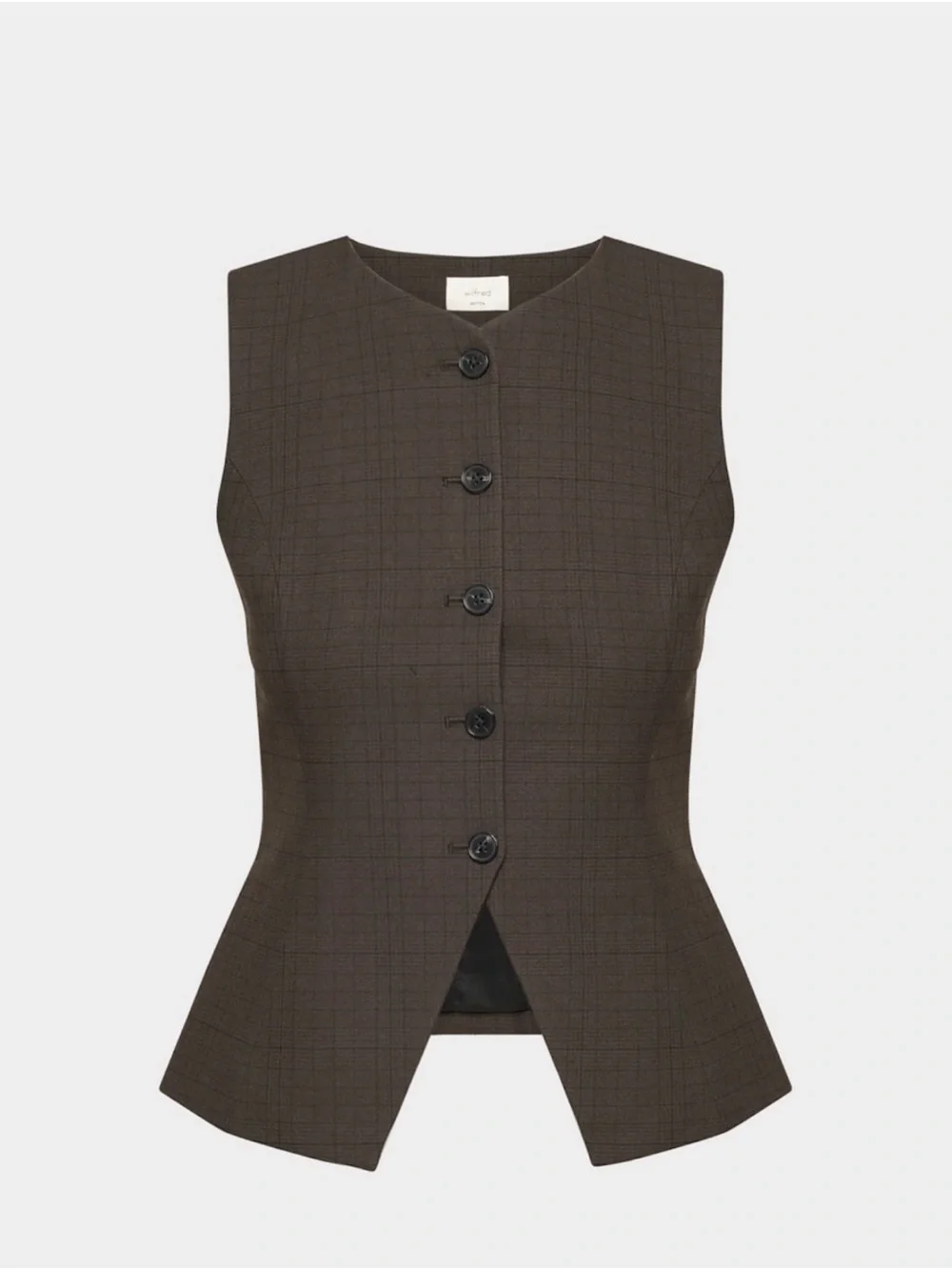 Aritzia Wilfred Tailored Brown Sleeveless Vest - Picture 5 of 6